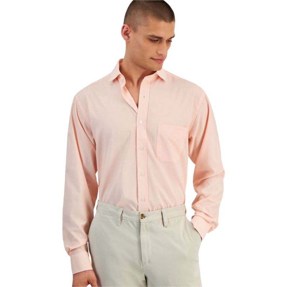 Club Room Mens Fine Stripe Button Down Dress Shirt, NWT